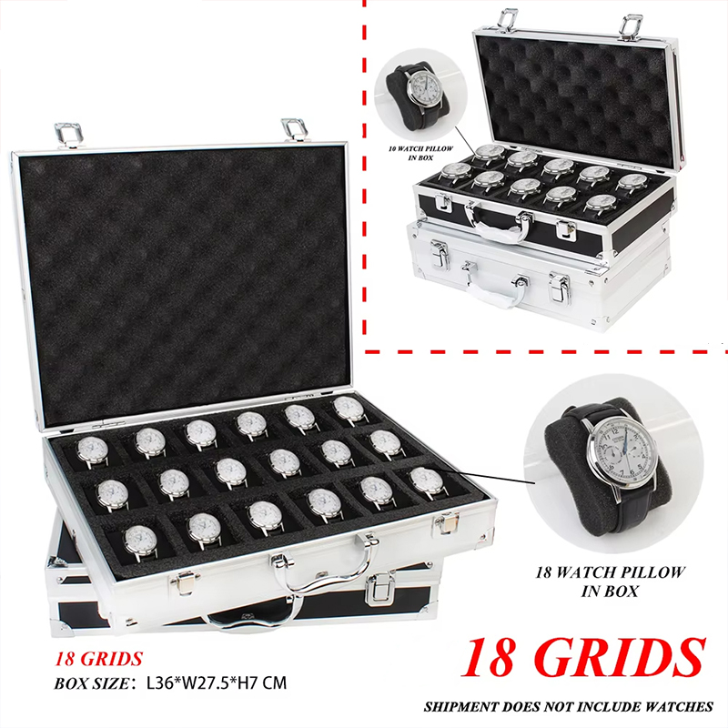 Luxury Watch Collection Box - صندوق ساعات فاخر محمول بـ 18