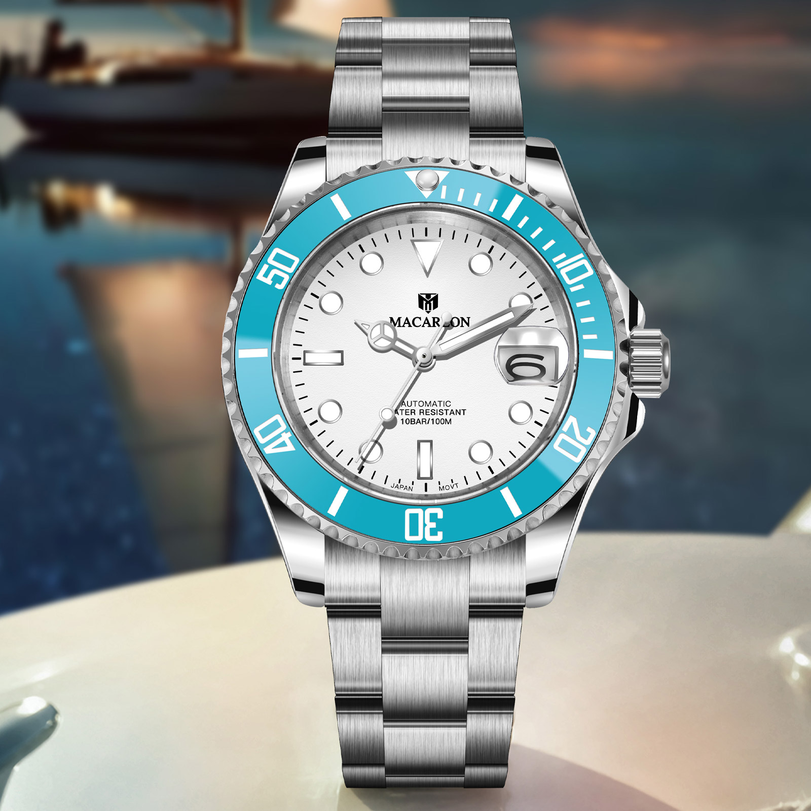 Luxury Watch In China - ساعة ميكانيكية ماكارلون 40 ملم بزجاج