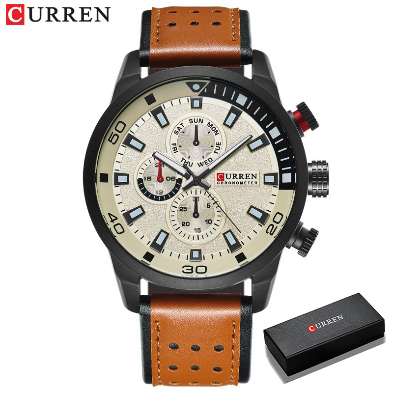 Luxury Watch Manufacturers - CURREN-ساعة رجالية أنيقة ، كوارتز ،
