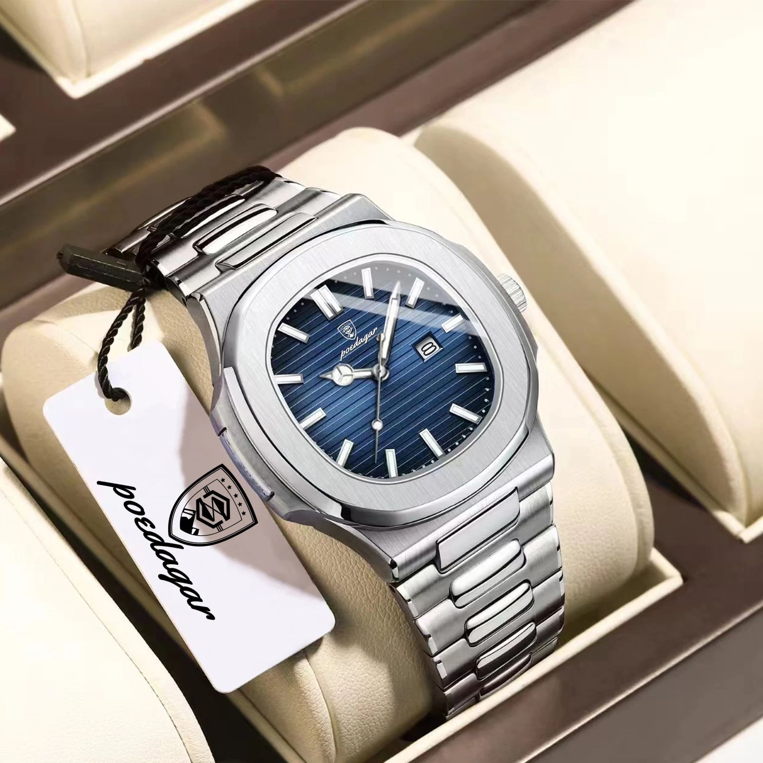 Open Heart Watch - ساعة يد كاجوال للأزواج من POEDAGAR،