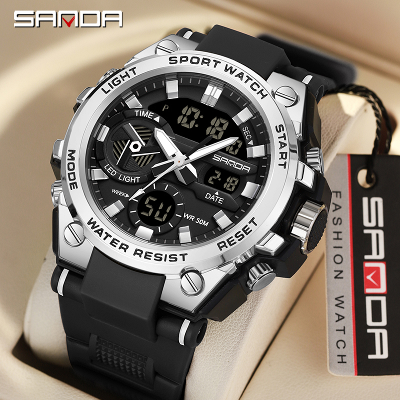 Luxury Watch G Shock - ساعة رياضية للرجال من ساندا طراز