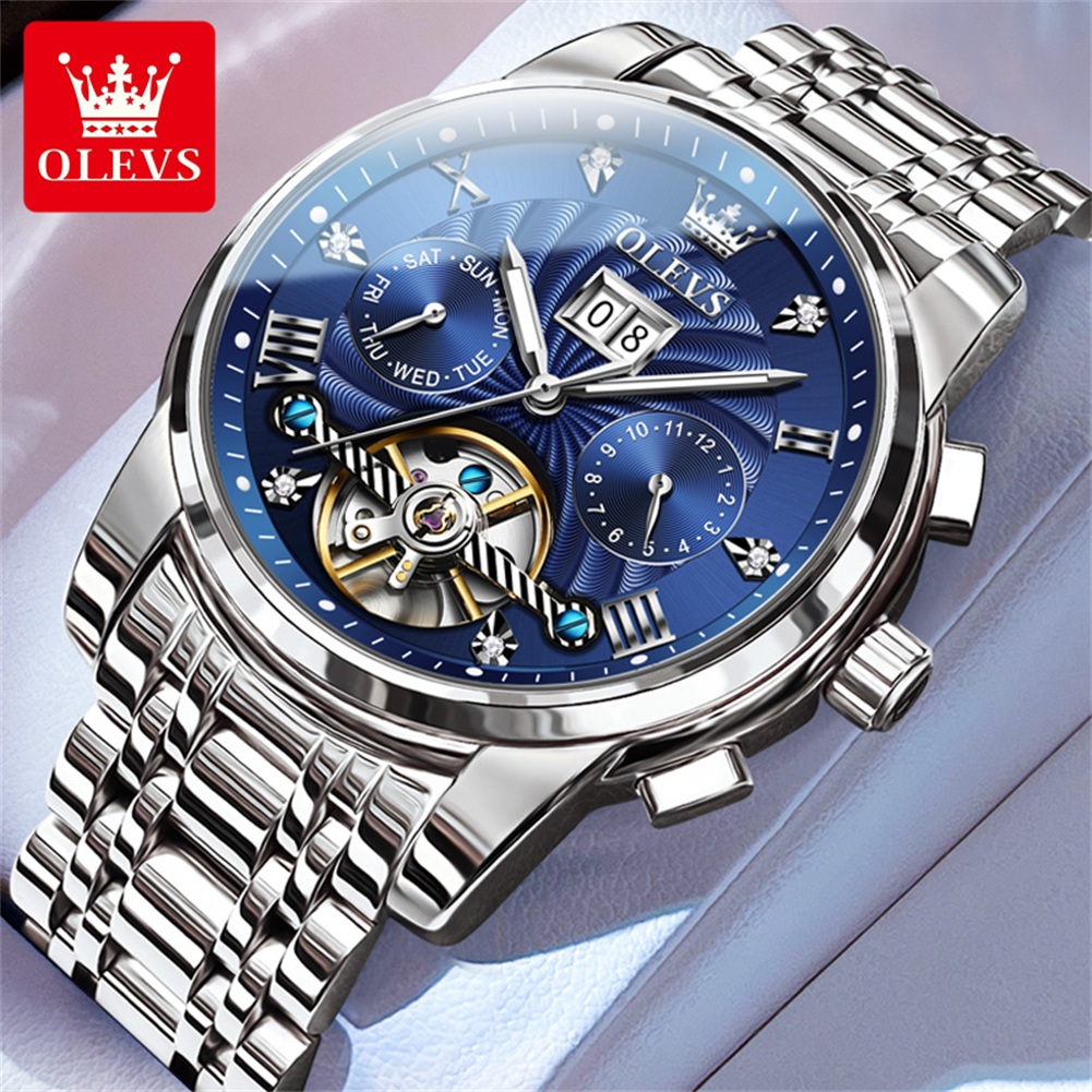 Luxury Watch Collection Box - ساعة OLEVS 9910 أصلية للرجال، ساعة