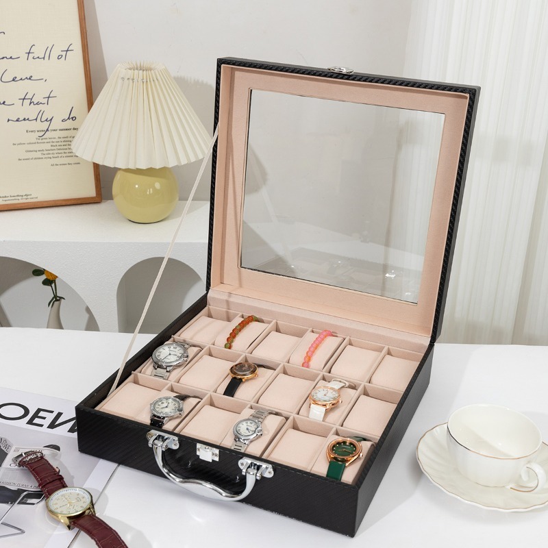 صندوق تخزين ساعات بتصميم عتيق، - مراجعة Luxury Watch Collection Box وسعره