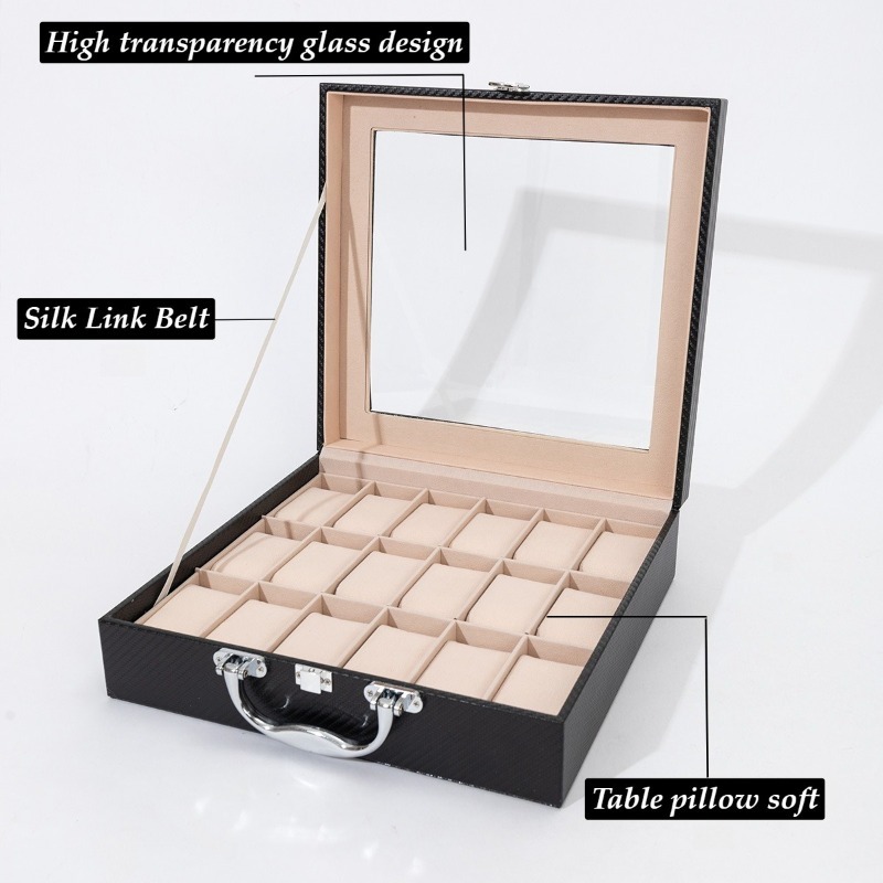 صندوق تخزين ساعات بتصميم عتيق، - مراجعة Luxury Watch Collection Box وسعره