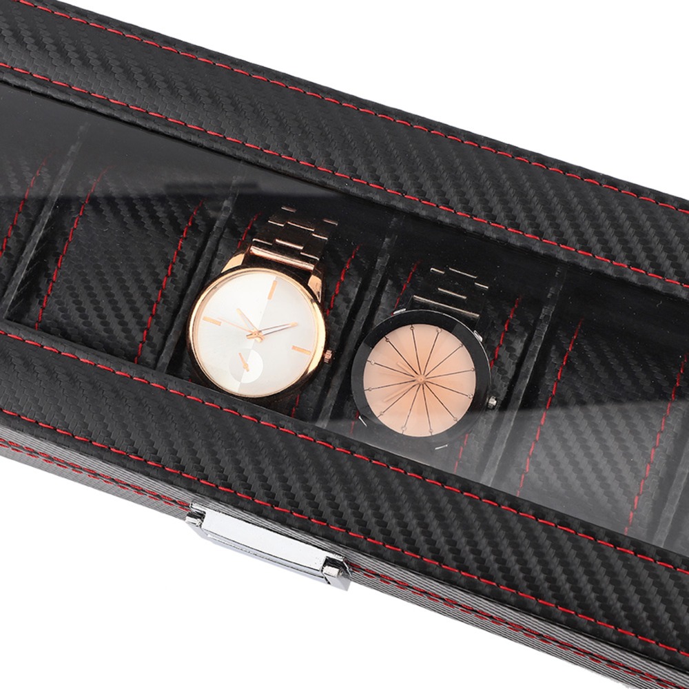 صندوق ساعات من ألياف الكربون م - مراجعة Luxury Watch Collection Box وسعره