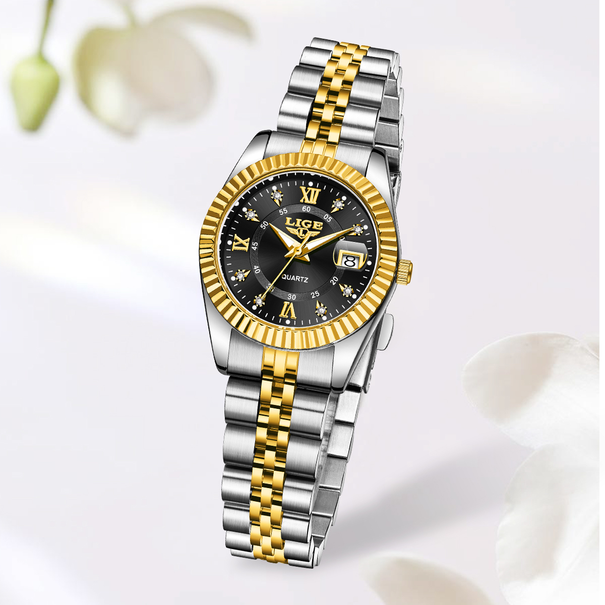 LIGE موضة أنيقة المرأة كوارتز  - مراجعة Luxury Watch Collection Box وسعره