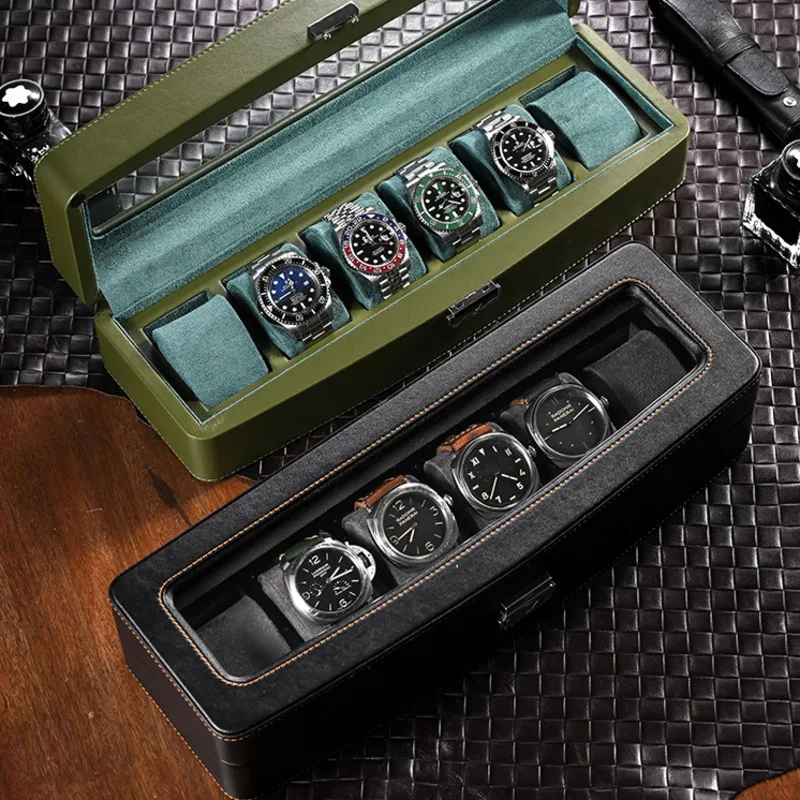 صندوق منظم للساعات الجلدية الف - مراجعة Luxury Watch Collection Box وسعره