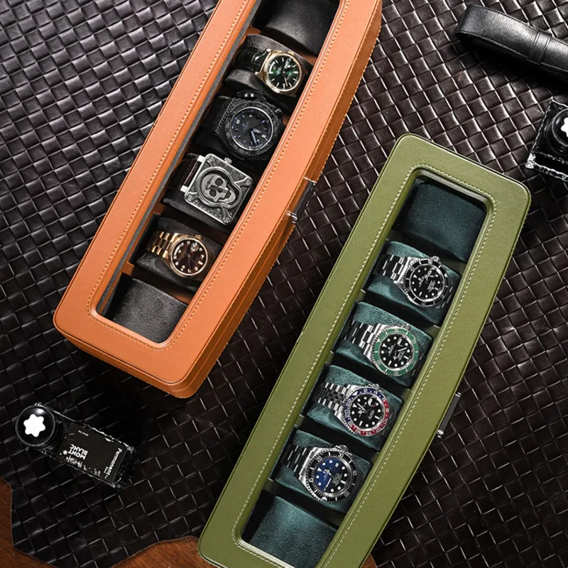 صندوق منظم للساعات الجلدية الف - مراجعة Luxury Watch Collection Box وسعره