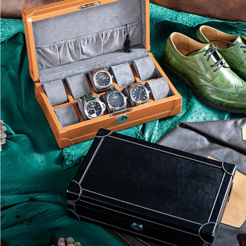 صندوق منظم للساعات الجلدية الف - مراجعة Luxury Watch Collection Box وسعره