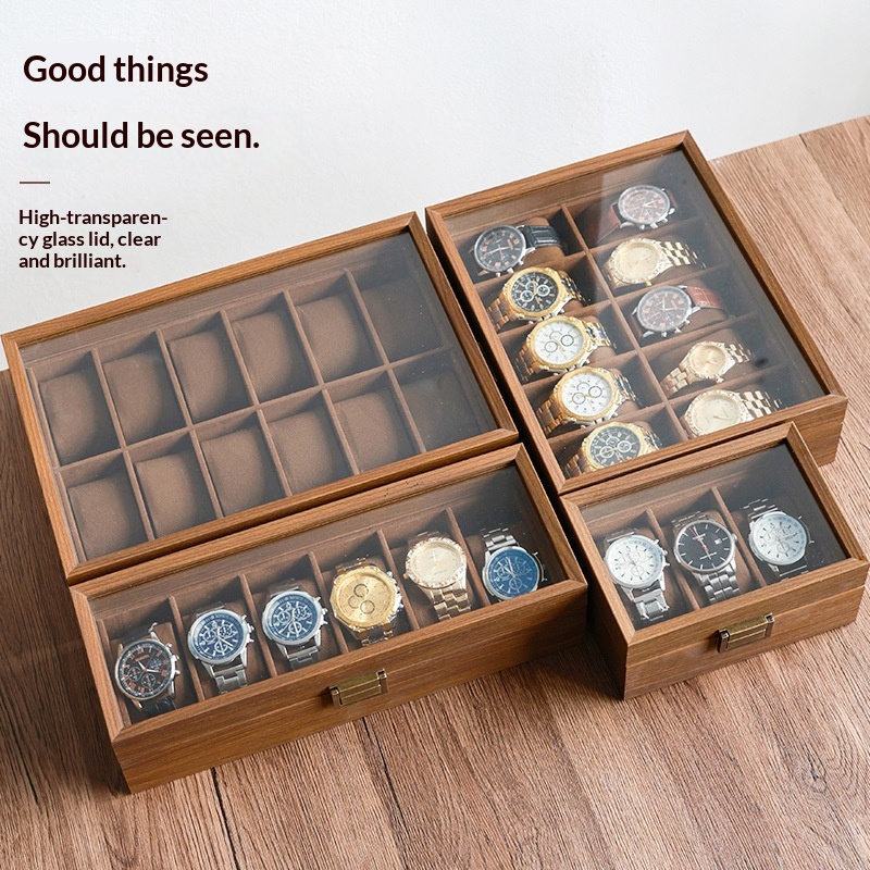 صندوق تخزين ساعات خشبي فاخر من - مراجعة Luxury Watch Collection Box وسعره