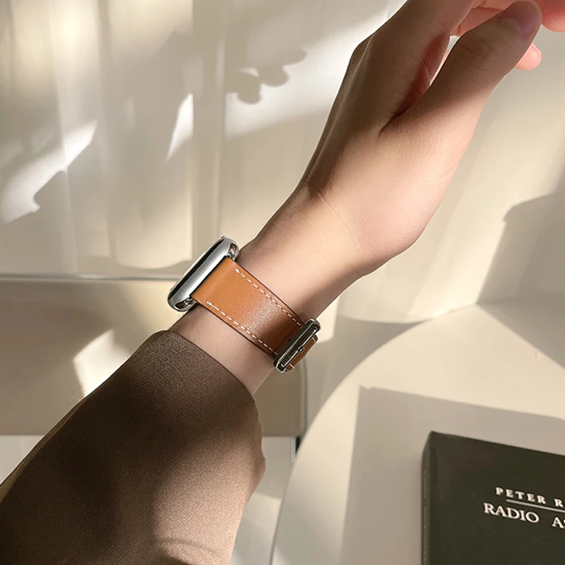 أحزمة جلدية لساعة أبل باند ، س - مراجعة Luxury Watch Hermes وسعره