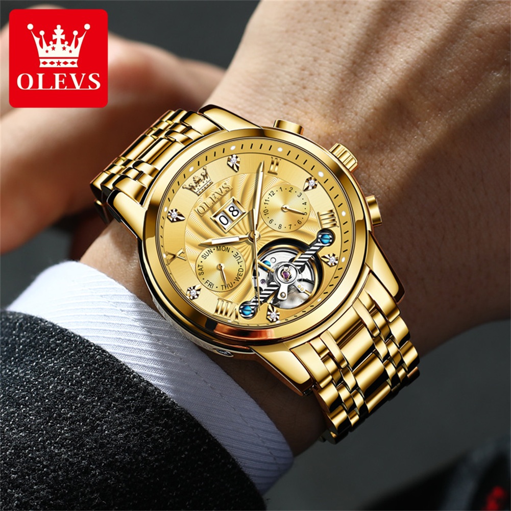 ساعة OLEVS 9910 أصلية للرجال،  - مراجعة Luxury Watch Collection Box وسعره