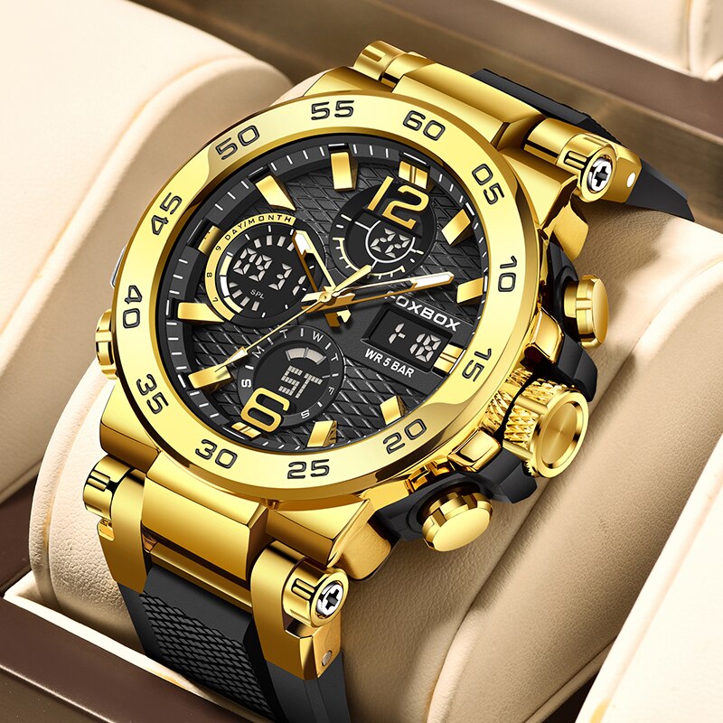 FOXBOX-مقاوم للماء ساعة عمل لل - مراجعة Luxury Watch Collection Box وسعره