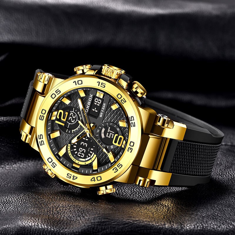 FOXBOX-مقاوم للماء ساعة عمل لل - مراجعة Luxury Watch Collection Box وسعره