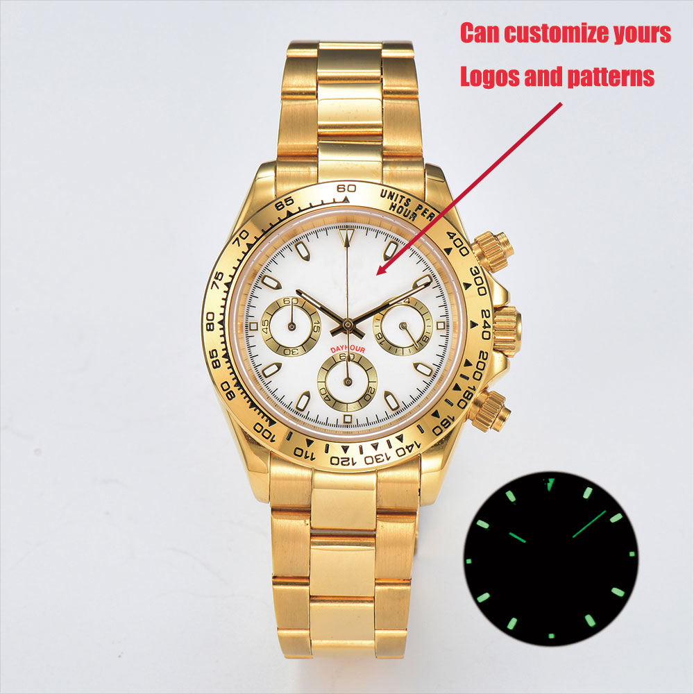 39 مللي متر ساعة رجالية ذهبية  - مراجعة Luxury Watch Gold وسعره