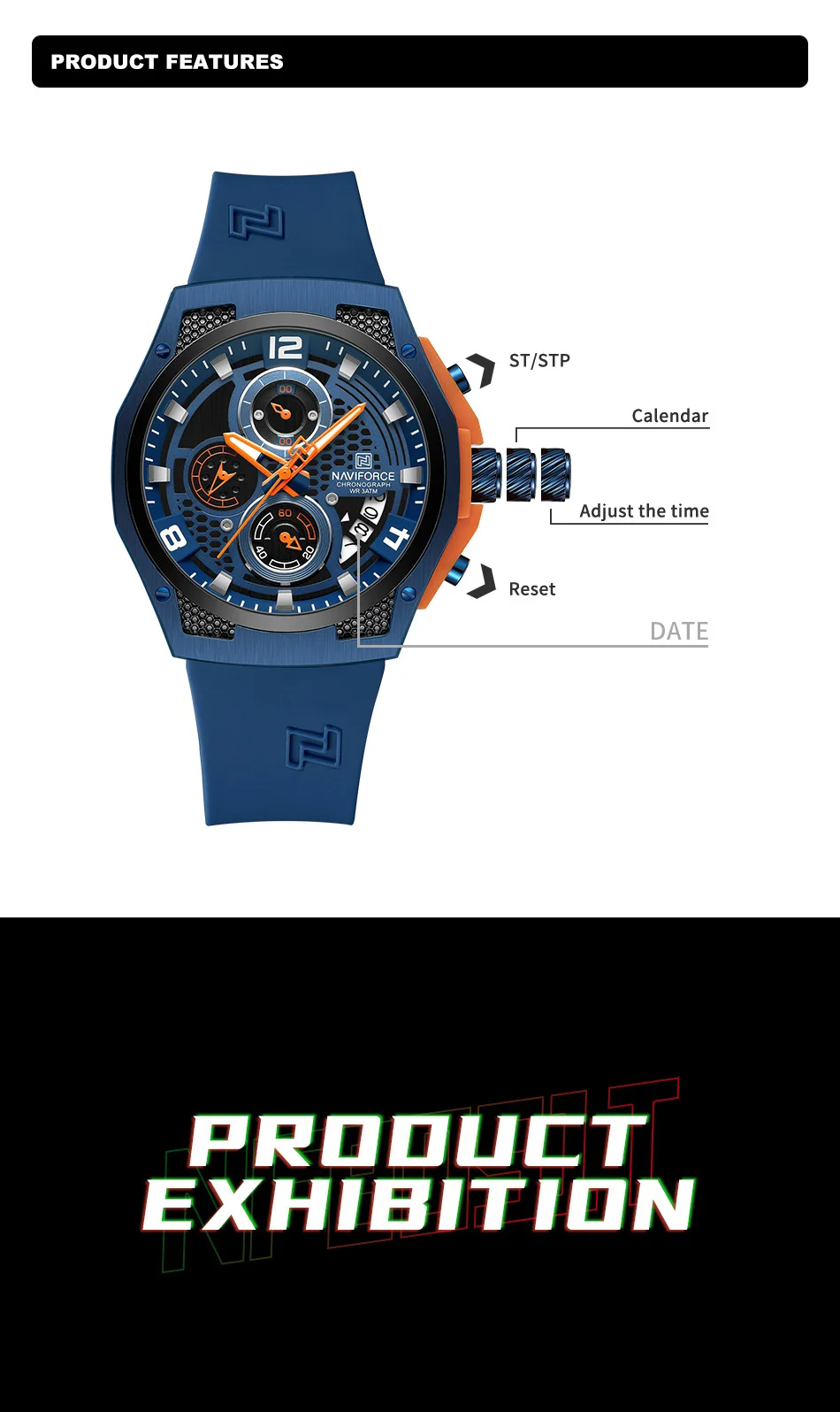 ساعة نافي فورس NF8051L عالية ا - مراجعة Luxury Watches وسعره