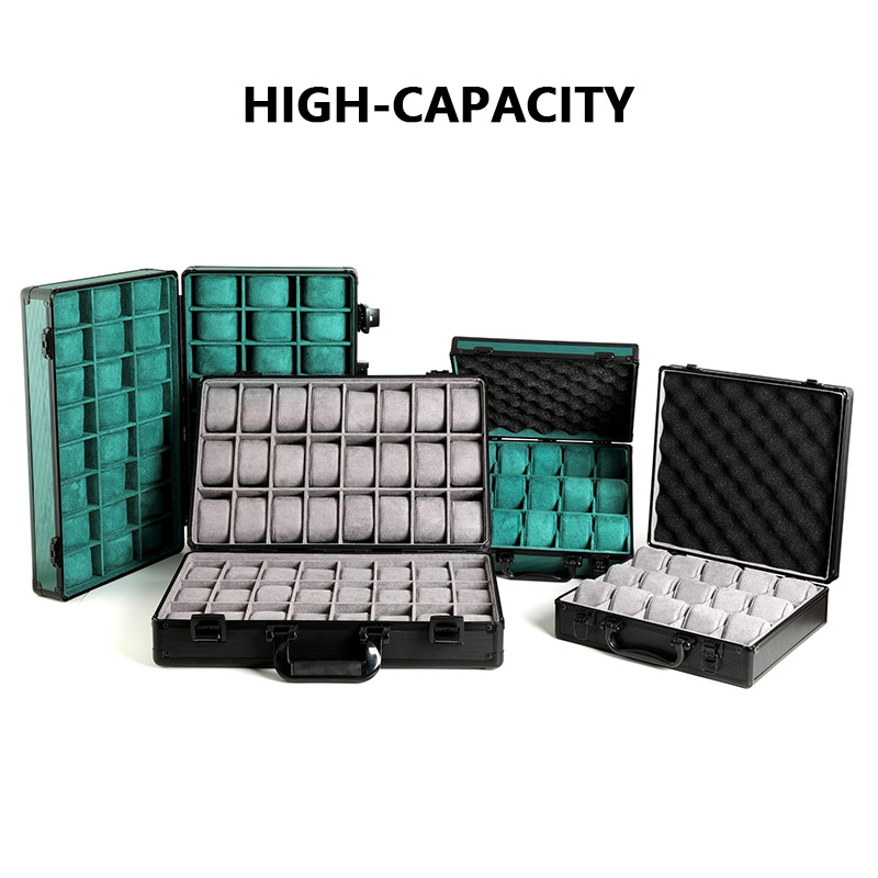 كوة عرض الألومنيوم الإطار المخ - مراجعة Luxury Watch Collection Box وسعره